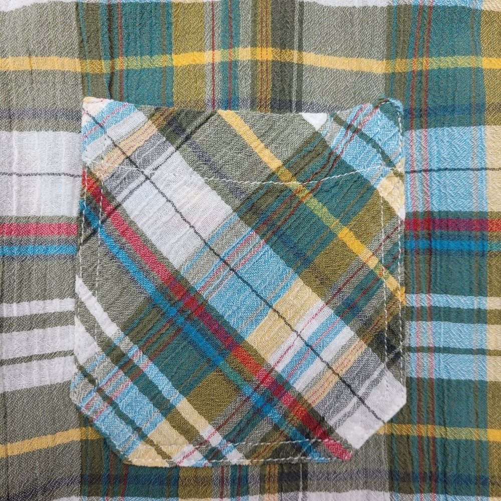 Kuhl Button Up Short Sleeve Shirt Men's Size XL Plaid 100% Organic Cotton - Picture 5 of 11